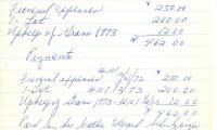 Harry Schulzinger's cemetery account statement from Kneseth Israel, beginning December 21, 1972