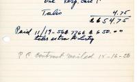 Sidney Rouda's cemetery account statement from Kneseth Israel, beginning July 23, 1956