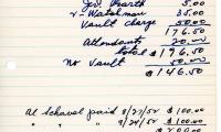 Rose Schavel's cemetery account statement from Kneseth Israel, beginning November 10, 1950