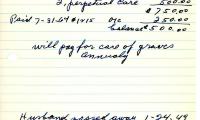 Mrs. Nathan Schlacht's cemetery account statement from Kneseth Israel, beginning June 8, 1964