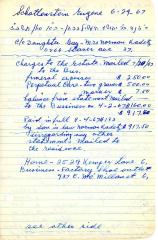 Eugene Schottenstein's cemetery account statement from Kneseth Israel, beginning July 20, 1967