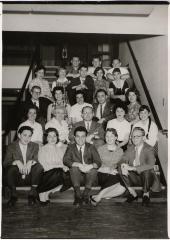 Henry Fenichel with fellow Hillel students at Brooklyn College, NY