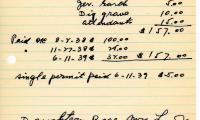 Anna Mary Schwartz's cemetery account statement from Kneseth Israel, beginning August 2, 1938