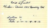 Sam Sher's cemetery account statement from Kneseth Israel, beginning July 23, 1933