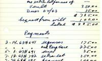 Sam Shapiro's cemetery account statement from Kneseth Israel, beginning January 21, 1963