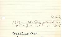 Schwartz Family's cemetery account statement from Kneseth Israel, beginning in 1959
