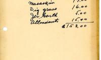 Fannie Sien's cemetery account statement from Kneseth Israel, beginning January 8, 1945