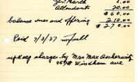 George Serrins's cemetery account statement from Kneseth Israel, beginning April 22, 1937