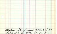 Akiba Shulman's cemetery account statement from Kneseth Israel, beginning December 14, 1967