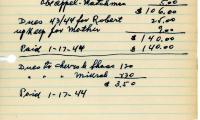 Jennie Stern's cemetery account statement from Kneseth Israel, beginning December 17, 1943