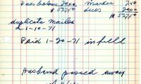 Bertha Tennenbaum's cemetery account statement from Kneseth Israel, beginning November 17, 1970