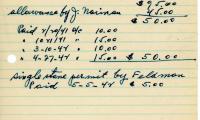 Feige Sway's cemetery account statement from Kneseth Israel, beginning May 26, 1940