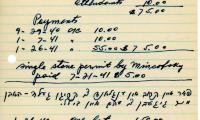 Mrs. Leon Teitz's cemetery account statement from Kneseth Israel, beginning February 10, 1941