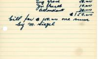 Bertha Vigran's cemetery account statement from Kneseth Israel, beginning August 25, 1952