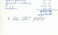 Joseph Wise's cemetery account statement from Kneseth Israel, beginning September 27, 1978