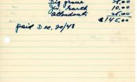 Benjamin Vigran's cemetery account statement from Kneseth Israel, beginning December 14, 1948