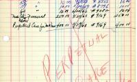 Irving Udaw's cemetery account statement from Kneseth Israel, beginning in 1951