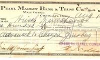 Check from Kneseth Israel Congregation to Hirsch Manischewitz for $100.00, dated August 13, 1930