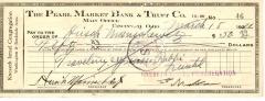 Check from Kneseth Israel Congregation to Hirsch Manischewitz for $50.00, dated March 18, 1931