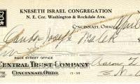 Check from Kneseth Israel Congregation to Cantor Joseph Malek for $10.00, dated April, 1932.