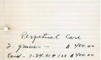 H. Zussman's cemetery account statement from Kneseth Israel, beginning July 24, 1961