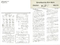 Congregation New Hope Chanukah Bulletins, 1968, 1969 & 1971