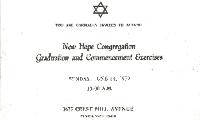 New Hope Congregation - Graduation and Commencement - 1970