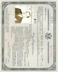 United States Certificate of Naturalization (Benjamin) 
