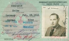 United States Immigrant Identification Card (Benjamin)