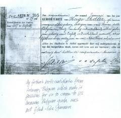 Photo of Hugo Chaim Adler Birth Certificate