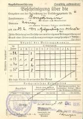 Befcheinigung über die 1935
