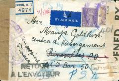 Envelope of Bernhard Goldlust's letter to Paula