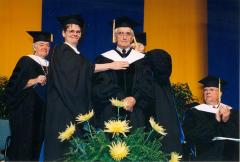Photo Werner Coppel receiving an honorary degree 