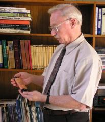 Henry Fenichel with Miniature Torah