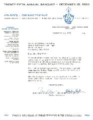 Telshe Yeshiva (Ohio) - 1966 Contribution Receipt