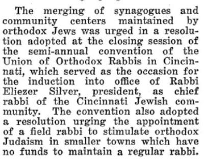 Articles Regarding the Agudas HaRabonim 1931 Semi-Annual Convention Held in Cincinnati, Ohio