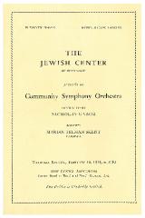 The Jewish Center of Cincinnati, Community Symphony Orchestra - February 10, 1944