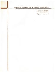 Benjamin Dombar AIA & Assoc. Architects Letterhead