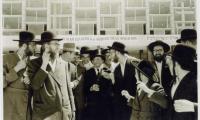 Rabbi Silver outside the 5th Knessia Gedola Agudath Israel World Organization in Jerusalem 1964