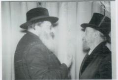 Rabbi Yitzchak Hutner (RY Chaim Berlin) speaking with Rabbi Silver