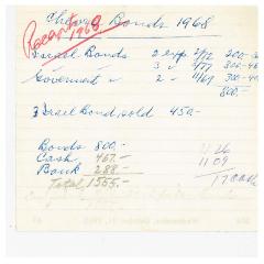 New Hope Congregation Burial Society Receipt - Chevra Bonds - 1968