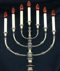 Pair of 7 Branch Menorahs Temple Bene Israel, Hamilton, OH