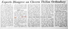  Article from 1957 Regarding Acceptability of Men and Women Sitting Together in Synagogue Under Jewish Law