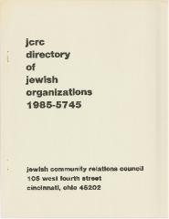 Jewish Community Relations Council - Directory - 1985