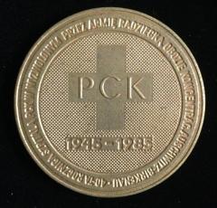 Medal Commemorating the 40th Anniversary (1945 - 1985) of the Polish Red Cross Hospital Established in Auschwitz After Liberation
