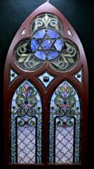 Stained Glass Windows (set of 3) from Beth Tefillah Synagogue (Cincinnati, Ohio)