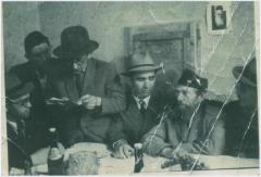 Picture of Rabbi Eliezer Silver at a Gathering in his Honor Upon Arriving in Europe in 1946