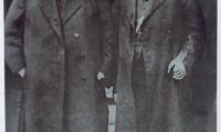 Rabbi Eliezer Silver with the  Previous Lubavitcher Rebbe R. Yosef Yitzchak Schneersohn