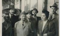 Rabbi Eliezer Silver Surrounded by Yeshiva Students in Europe in 1946