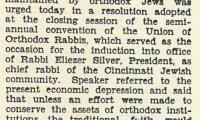 Articles Regarding the Agudas HaRabonim 1931 Semi-Annual Convention Held in Cincinnati, Ohio